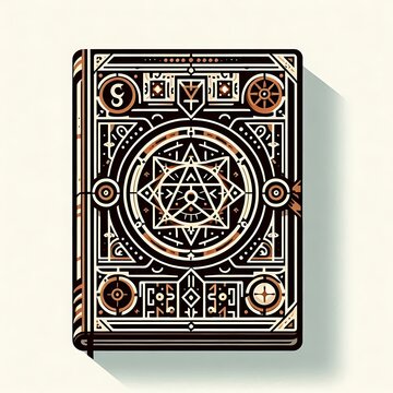 Spell book for magic, flat illustration, graphics resources for gaming asset, on white background