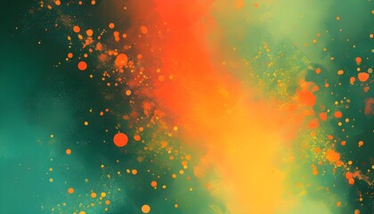 Vibrant Abstract Gradient Background of Green, Orange, and Yellow for Modern Digital Designs and Textured Visuals