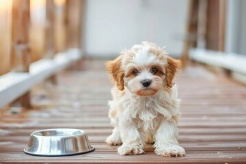 Wall Mural - Little cute maltipoo puppy Little cute maltipoo puppy