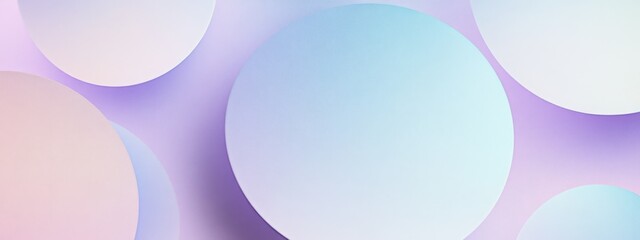 Abstract, modern minimalism, circles, pastel colors, purple, blue, white, gradient backgrounds, geometric shapes, soft lighting, ethereal, dreamlike, airy compositions, digital art