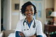 © alisaaa - Medical healthcare, portrait and expert doctor consulting and working as management of hospital. Proud black woman and nurse with smile and arms crossed for surgery, consultation and trust at clinic M