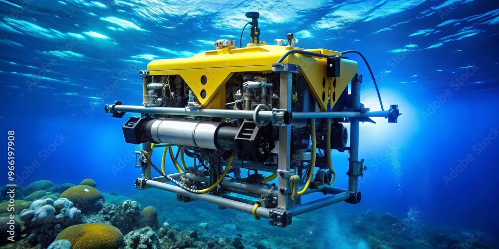Ocean Rov Remotely Operated Vehicle (ROV) Exploring the Ocean Depths, underwater ...