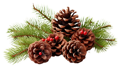 Wall Mural - png chrimas ornaments pine and holley conifer plant larch.