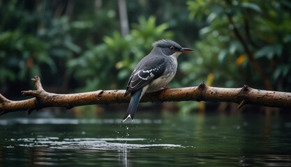 Wall Mural - Majestic Bird on Serene Waters