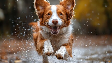 Wall Mural - Energetic Dog Racing Through Agility Obstacle Course in Competitive Challenge