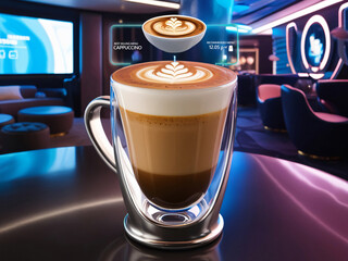 Cappuccino Glass model, futuristic style