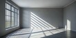 © LA Stock Vision - Sunlit Empty Room with Window and Wall Paneling, Interior Design, Minimalism, Modern,