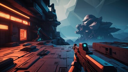 Poster - War with cyber aliens wallpaper game art