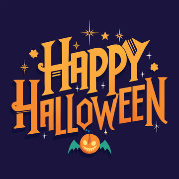 Spooky Happy Halloween Typography, Free Icons and Theme