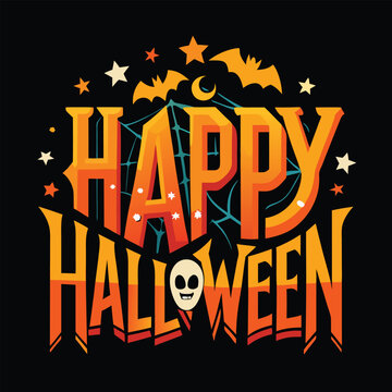 Spooky Happy Halloween Typography, Free Icons and Theme