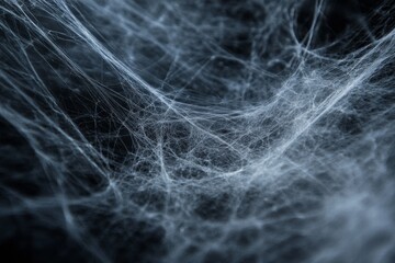 Cobweb texture for Halloween. Spider web with intricate patterns on a dark background