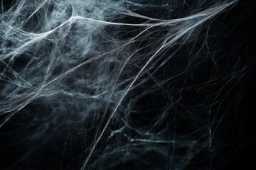 Cobweb texture for Halloween. Spider web with intricate patterns on a dark background