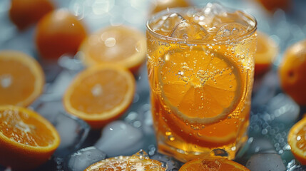 Refreshing citrus fruits: summer close-up