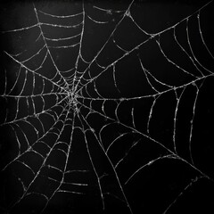 Cobweb texture for Halloween. Spider web with intricate patterns on a dark background