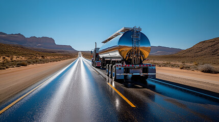 Poster - Truck on the road