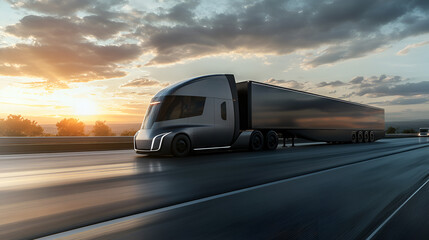 Canvas Print - Truck on the road