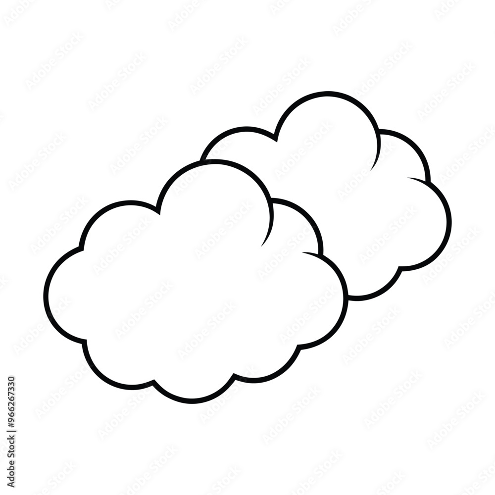 Cloud Drawing Design Vector Illustration Clipart Eps