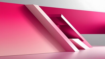 Wall Mural - Gradient diagonal abstract pink background. Generative Ai.