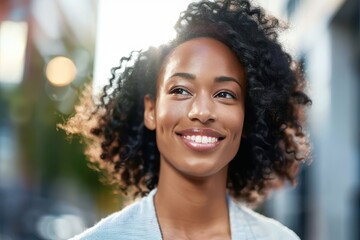 Sticker - Inner strength shines the way to future success Portrait of a confident young businesswomen out and about in the city