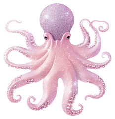 Poster - PNG Octopus icon animal white background invertebrate.