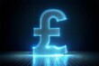 © Chaitanya - 3D Pound Currency Symbol, Glowing Digital Representation of British Financial Currency, Shining Pound Sterling Icon for Banking, Financial Technology, and Global Economy Concepts