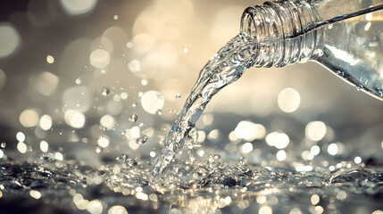 Wall Mural - water being poured from the bottle