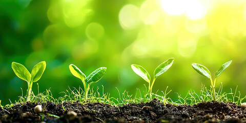 Poster - Summer green garden