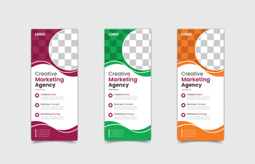 Wall Mural - roll up banner, brochure, flyer, banner design, industrial, company, template, vector, abstract, lin