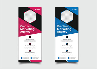 Wall Mural - roll up banner, brochure, flyer, banner design, industrial, company, template, vector, abstract, lin