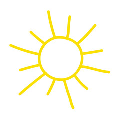 Wall Mural - hand drawn sun icon. vector illustration