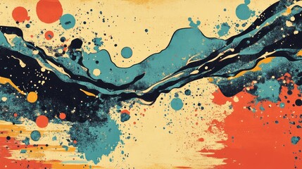 Canvas Print - Abstract water spray illustration for coloring book