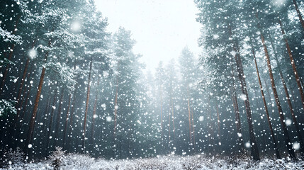 Sticker - Snow covered forest