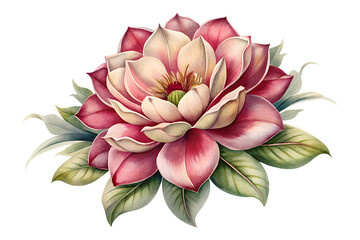 pink lotus flower illustration on transparent background