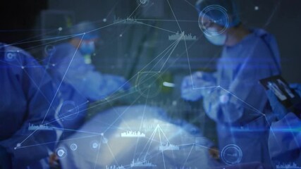 Poster - Animation of network of connections with data over diverse surgeons during operation