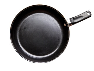 a black pan with a handle