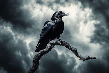 Wall Mural - raven in the sky