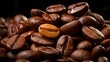 © hamad - coffee beans in black background.