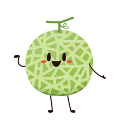 Wall Mural - Melon character design. melon on white background. Melon cartoon.