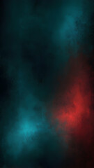 Wall Mural - A dark, black and deep turquoise red vertical gradient background with subtle glowing effects. Use as wallpaper or graphic resource