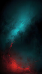 Wall Mural - A dark, black and deep turquoise red vertical gradient background with subtle glowing effects. Use as wallpaper or graphic resource