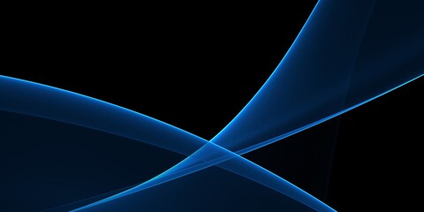 Poster - Blue abstract background design with curved shapes, Awesome Background Wallpaper