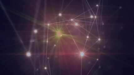Poster - animation of light spots over network of connections