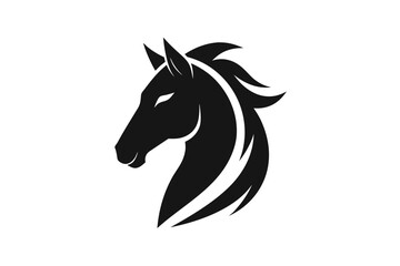 horse, golden, head, icon, modern, stylish, shape, underline, white, background, animal, logo, design, minimal, silhouette, graphic, vector, art, elegant, luxury, symbol, equine, illustration, abstrac