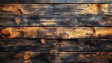 A close-up of a rustic wooden background with a natural wood grain pattern. The wood is dark brown and has a weathered and distressed look.