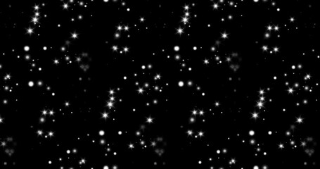 sparkling stars, twinkling bright particles. seamless loop blinking lights on transparent background