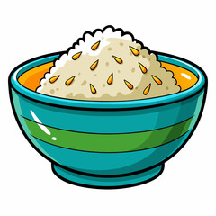 Wall Mural - illustration of bowl of rice