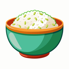 Wall Mural - illustration of bowl of rice