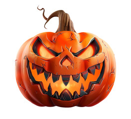 halloween pumpkin isolated on transparent background