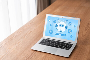 Poster - chatbot software application for modish online business that automatically reply to customer questio