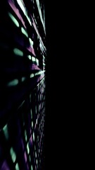 Wall Mural - Neon Tunnel Light Animation: Abstract Sci-Fi Data Stream Loop